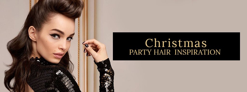 christmas party hair inspiration banner