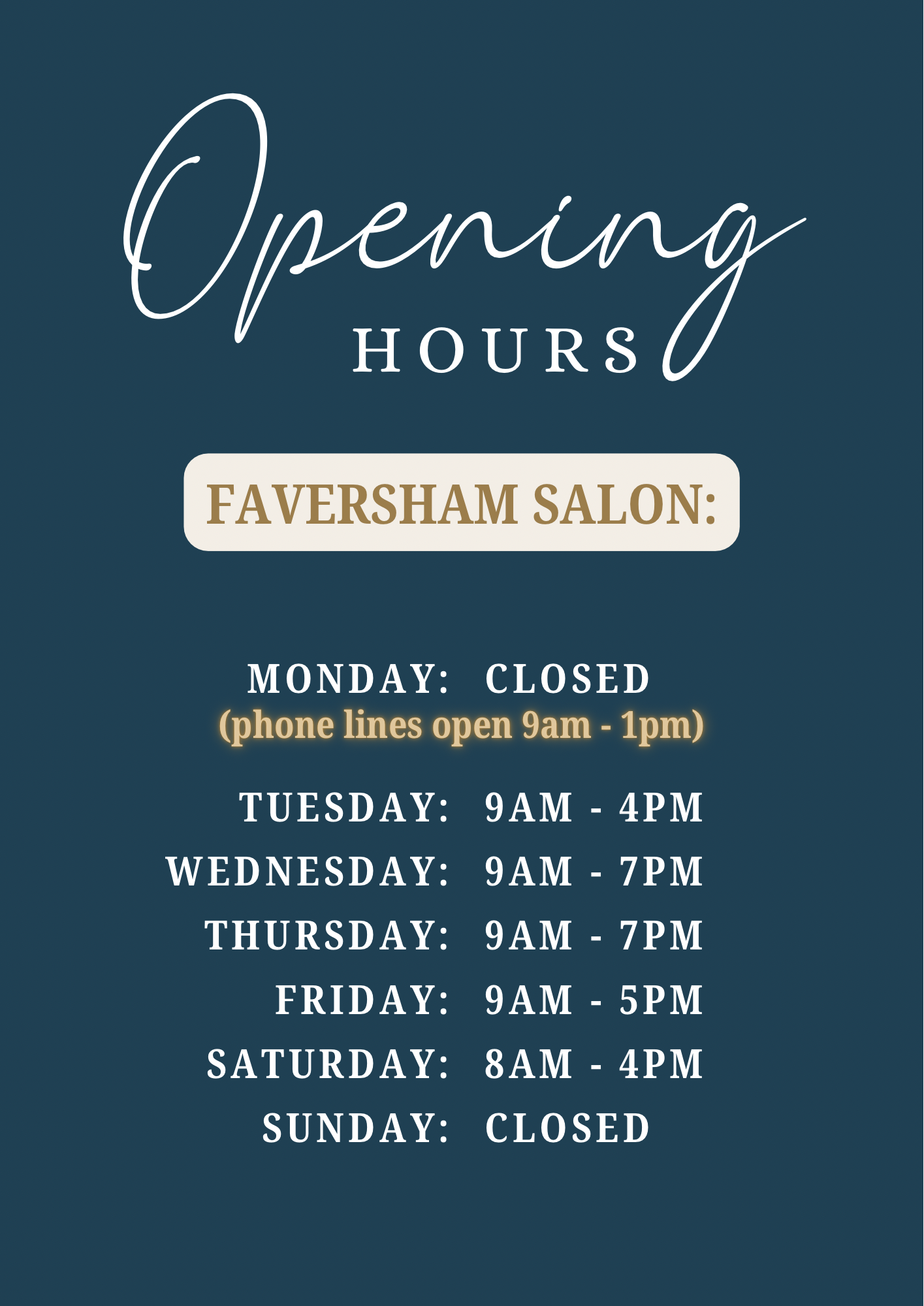 Faversham Opening Times